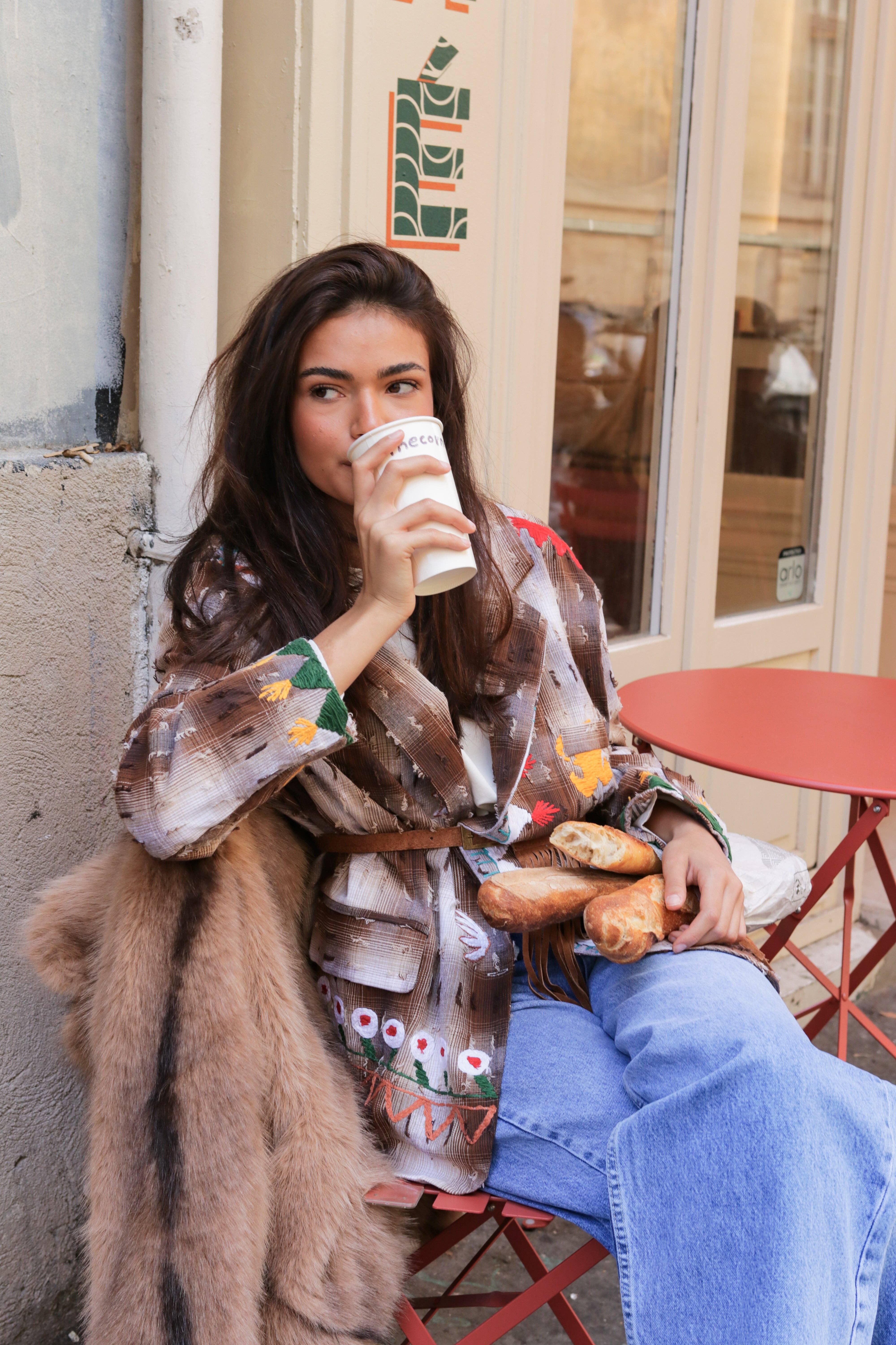 The Corner - Wholesale Jacket - Women's - Blazer brodée Cinnamon2