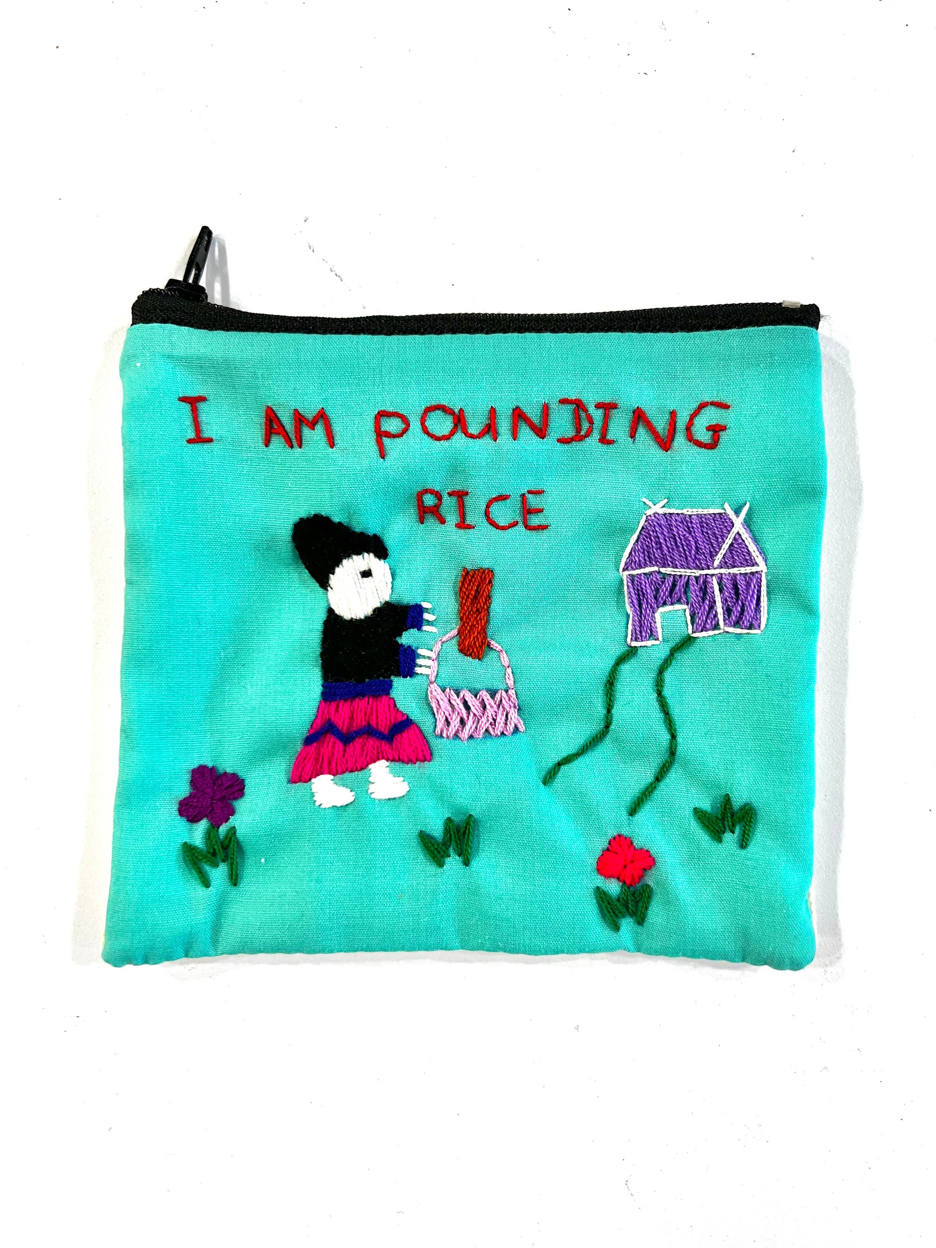 Wooven - Wholesale Pouch - Women's - "Chalee" Small Hand Embroidered Pouches by Hmong Youth in Laos10