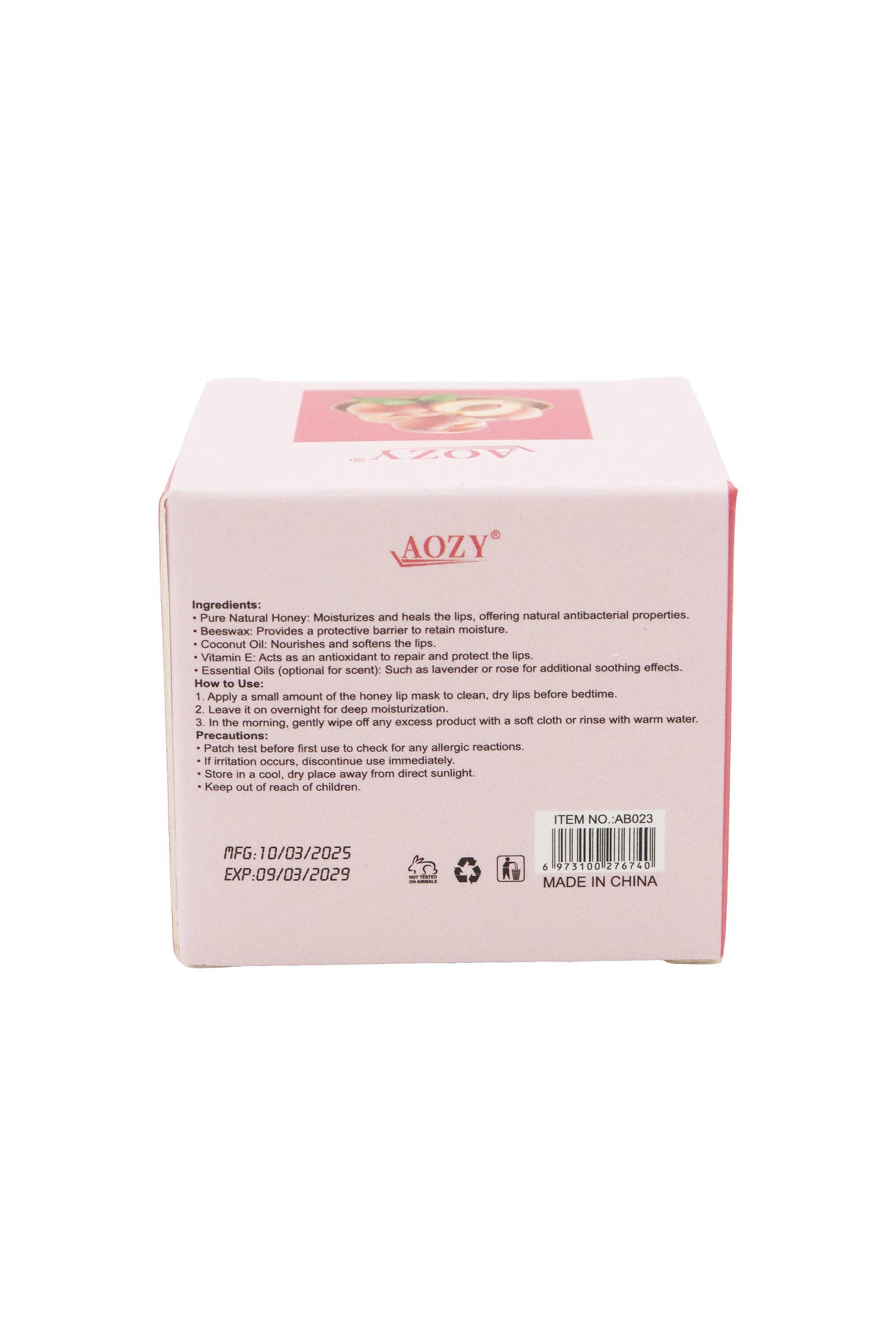 AS SHOWN Peach Honey Jam Lip Mask Balm - 12 Pcs for wholesale on Faire9