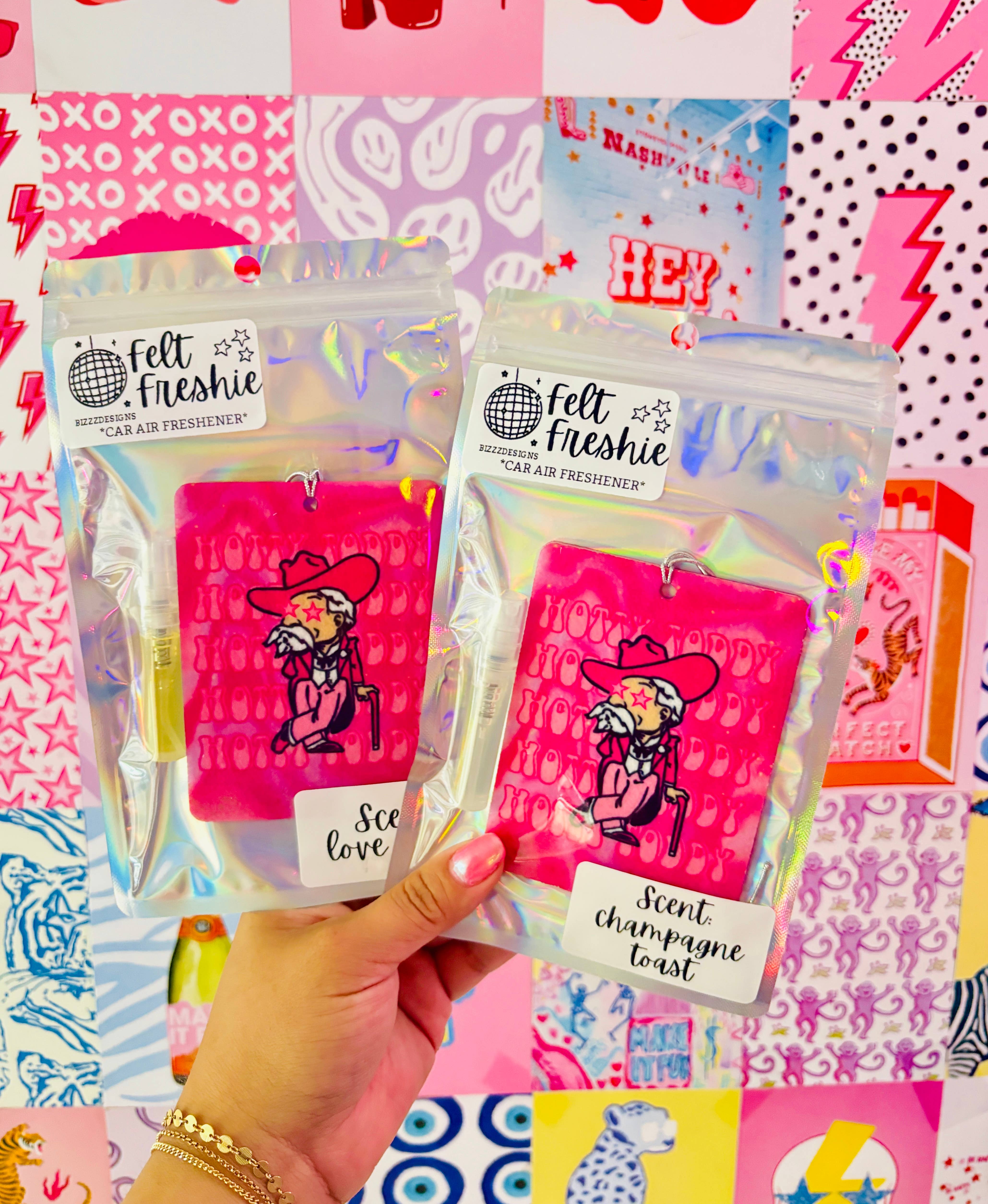 Bizzz Designs - Wholesale Car Freshener - Women's - Ole Miss Felt Freshie | Hotty Toddy Air Freshie | Set of 52