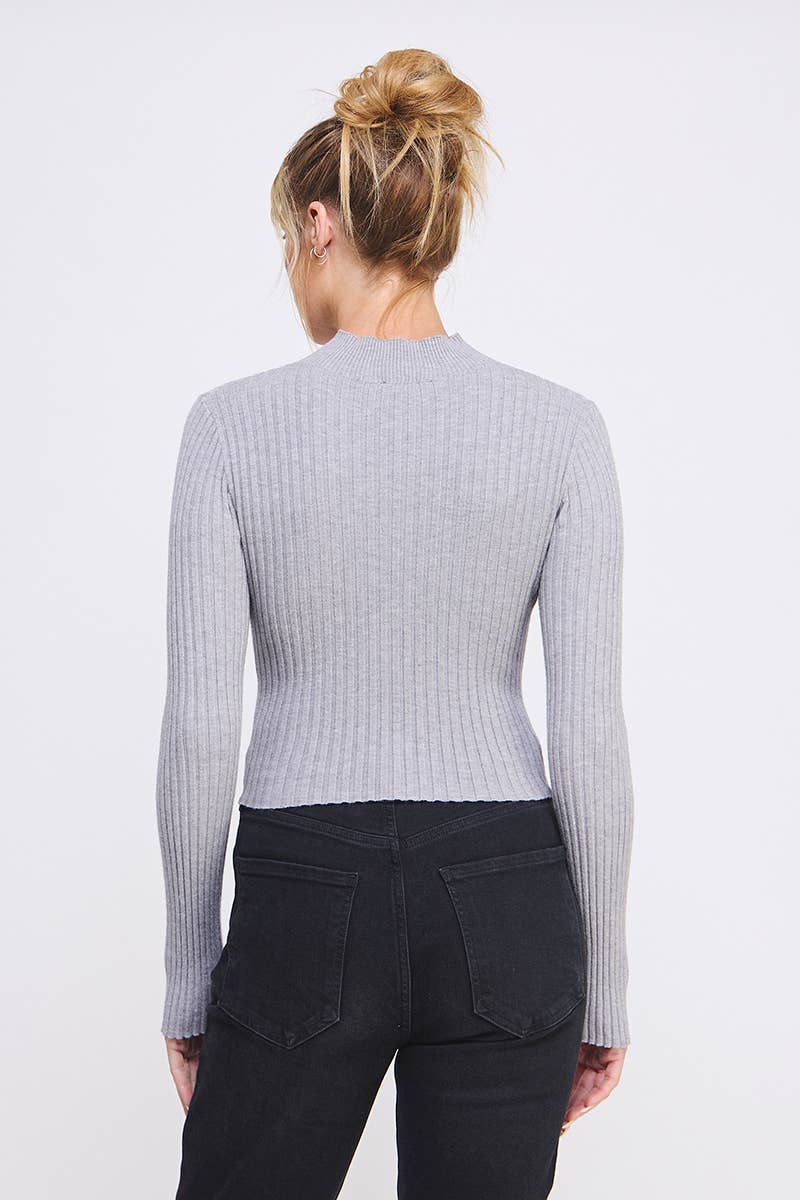 Allie Rose - Wholesale Knit Top - Women's - Fine Gauge Asymmetrical Mock Neck6