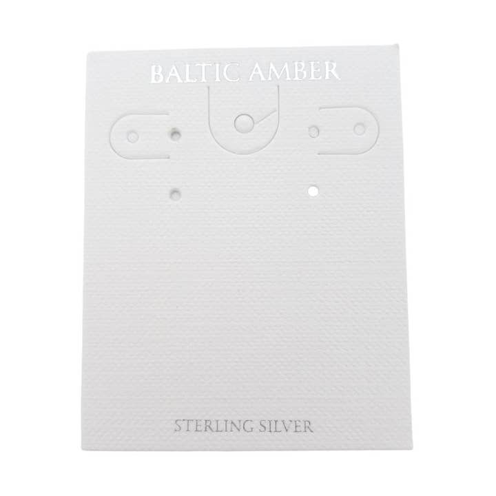 Cardstock Baltic Amber Earring/Pendant Cards (10) for wholesale by Amberman