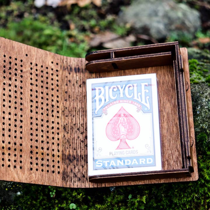 MIY Olympia - Wholesale Board Game - Travel Cribbage Board with Living Hinge1