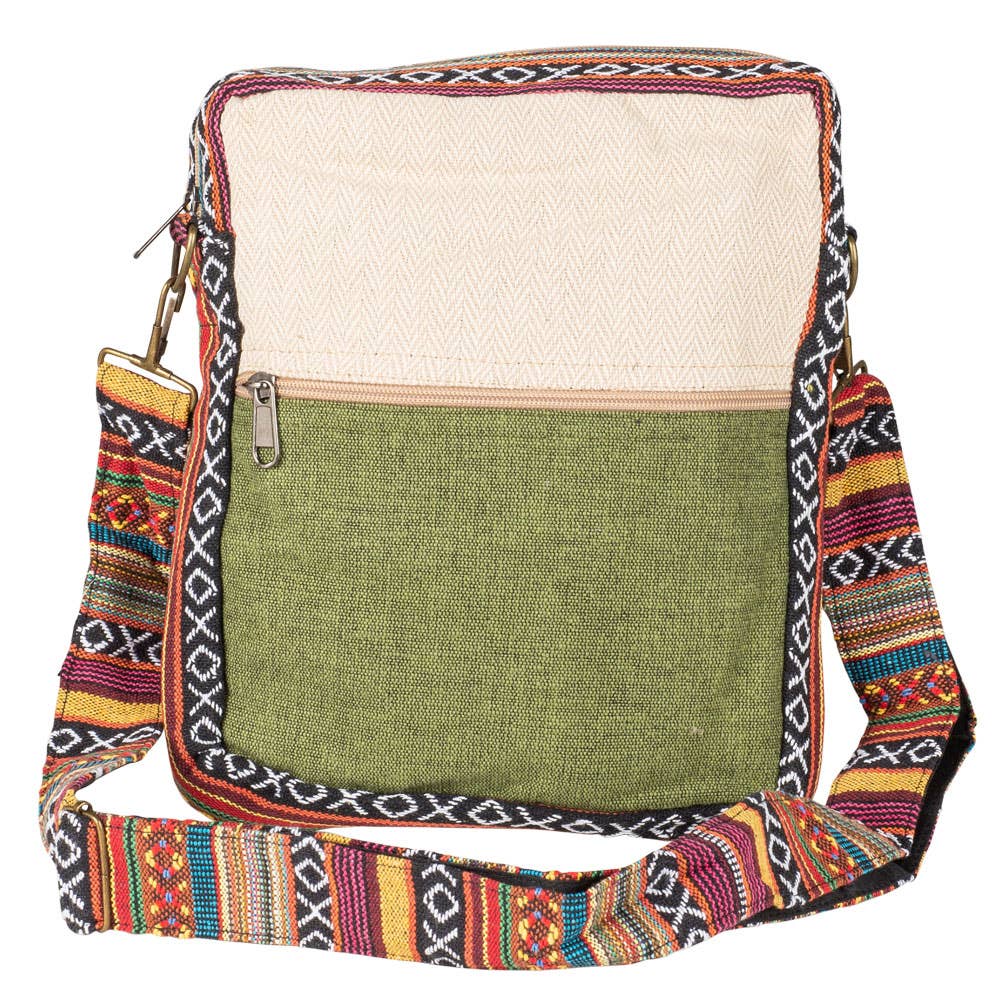 Benjamin International – Großhandel Umhängetasche - Damen – Mehrfarbige Hanf-Umhängetasche1