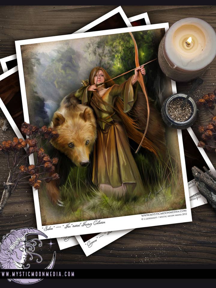 Impression artistique fantastique « Sabine » Woodland pour la vente par Mystic Moon Media LLC