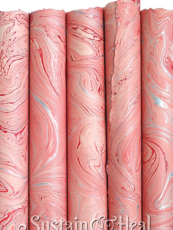 Salmon Marble Sheet #138 for wholesale by Sustain & Heal