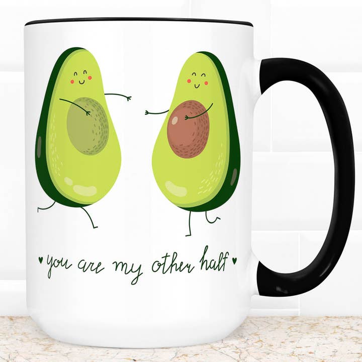 You Are My Other Half Avocado Coffee Mug for wholesale by Foxy Mug