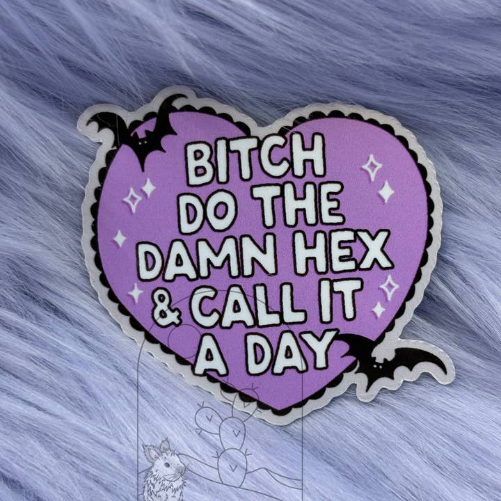 Hekseklistermærke, Halloween-klistermærke, hex-klistermærke for engroshandel hos Desert Bun Designs