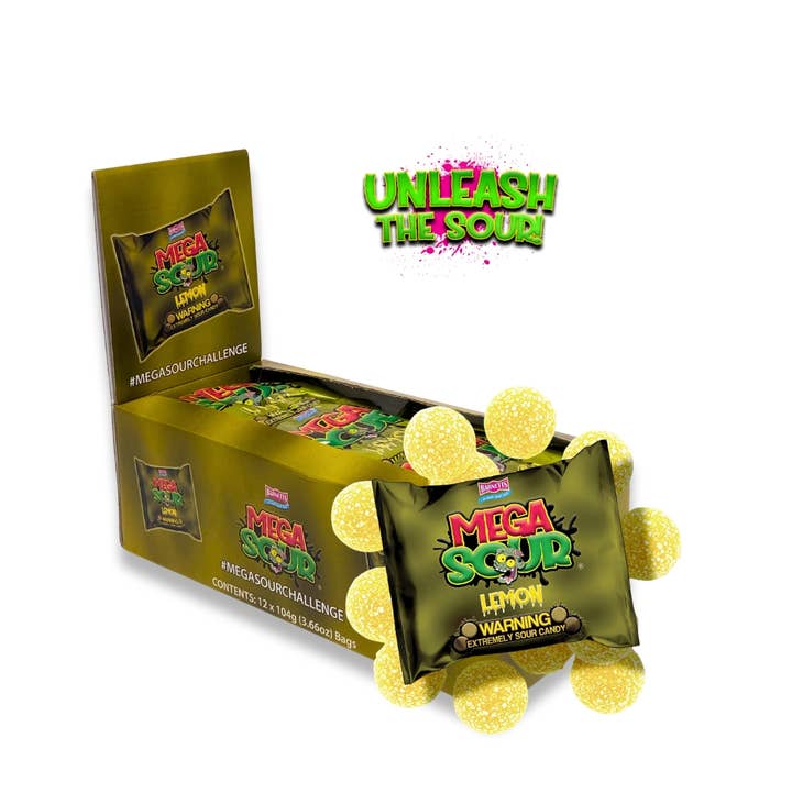 Barnetts Display #MegaSourChallenge Limão 12x104g por atacado de CargoPirate