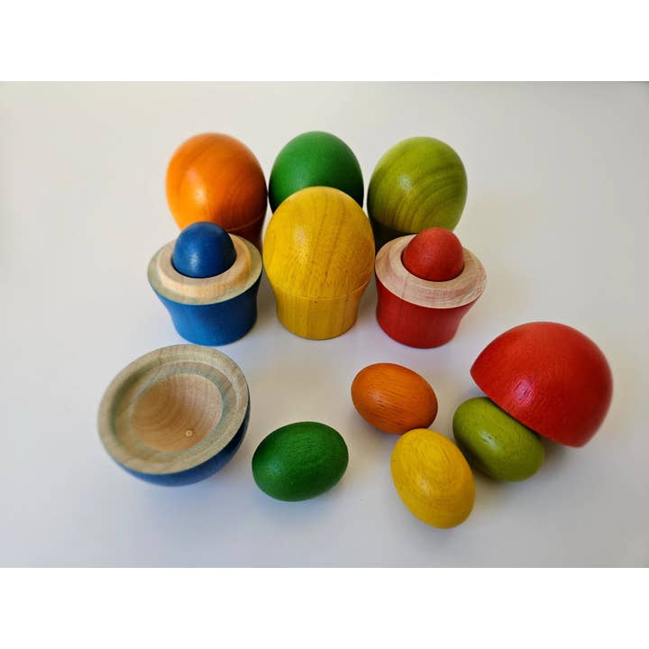 QToysUSA - Wholesale Wood toy – Child - Sorting egg cups2