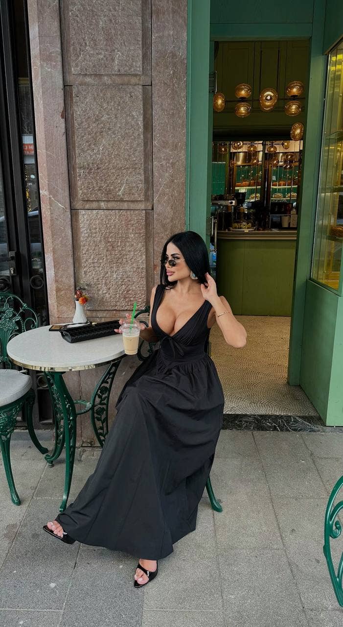 Standpoint Top – Vestido - Mulher por atacado – Vestido Riviera Maxi – Corpete – Laço Frontal – 120132