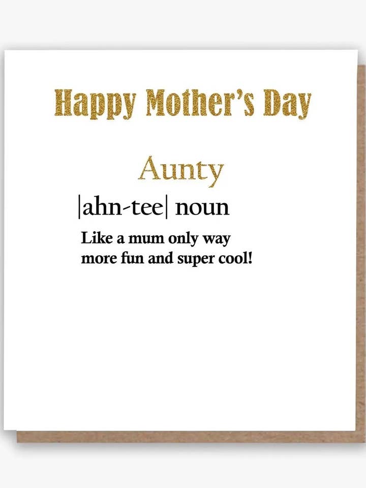 Grußkarte für Tante zum Muttertag für den Großhandel von All Shades