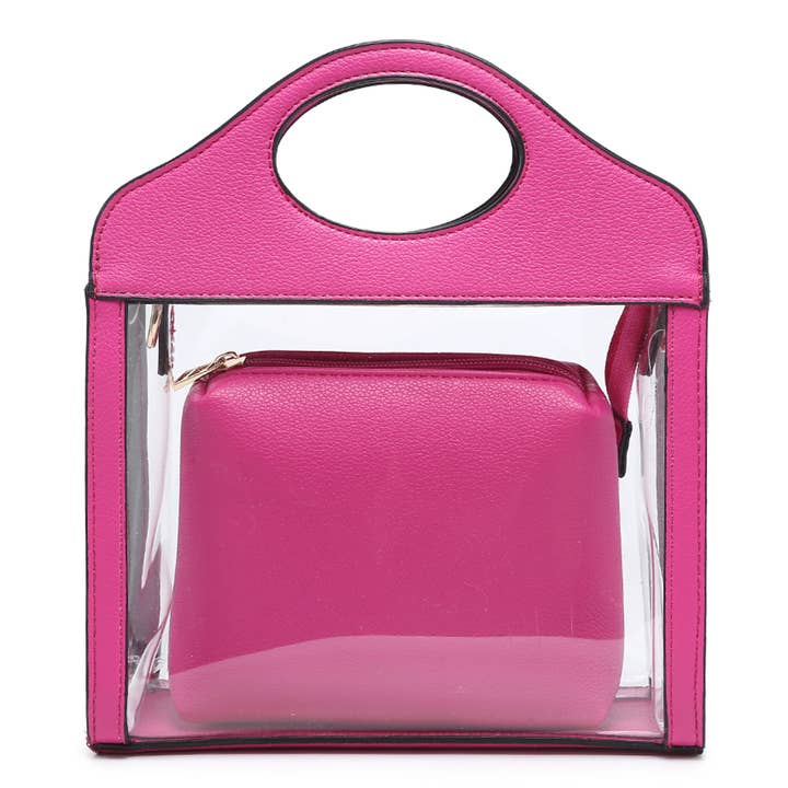 Ellas Trading – wholesale Crossbody bag – Women's – Trendy Transparent Crossbody Tote Bag Cutout Handle5