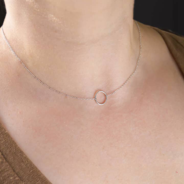 Blueyejewelry - Wholesale Pendant/Charm Necklace - Interlocking Circles Necklace - 925 Silver Circle Necklace9