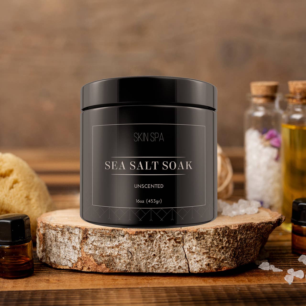 The Midwest Sea Salt Company - Wholesale Bath Salts - Mineral Sea Salt Bath Soak - Unscented 16oz (453gr)1