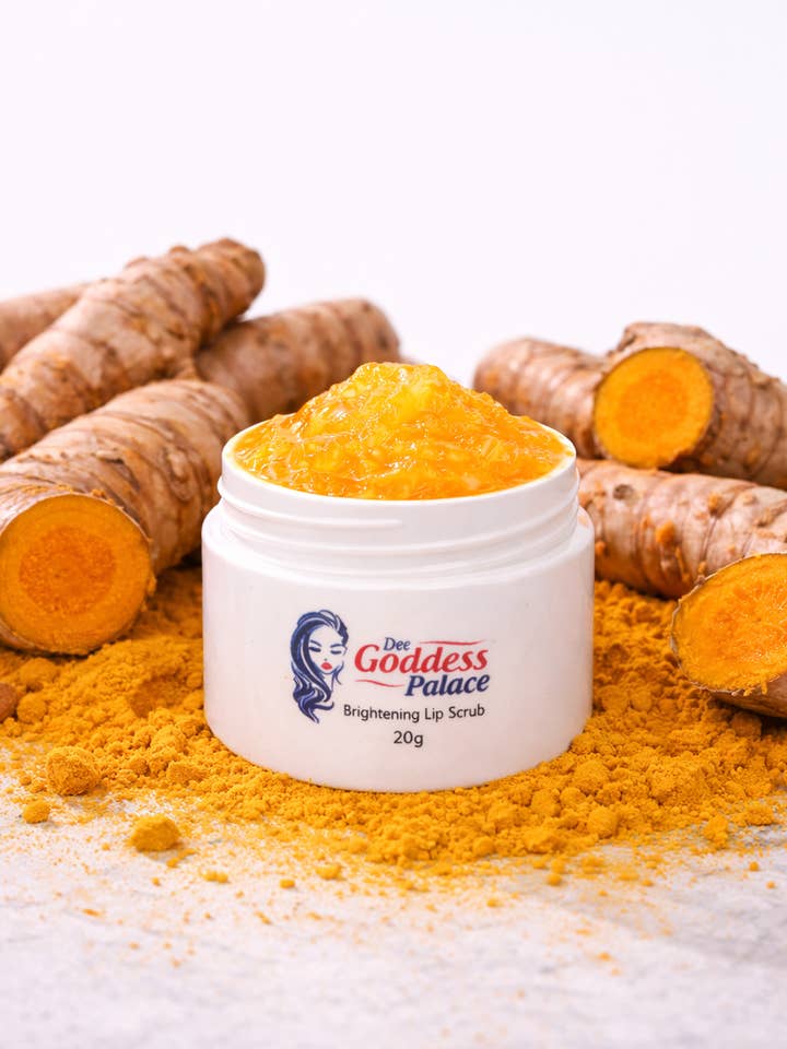 2-in-1 Brightening Turmeric Lip Scrub for wholesale by Deegoddesspalace