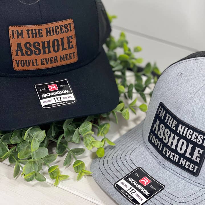 Adult I'm The Nicest A**hole Patch Snapback Hat and other Purchase Wholesale leather patch hat. Free Returns & Net 60 Terms on Faire trending on Faire.