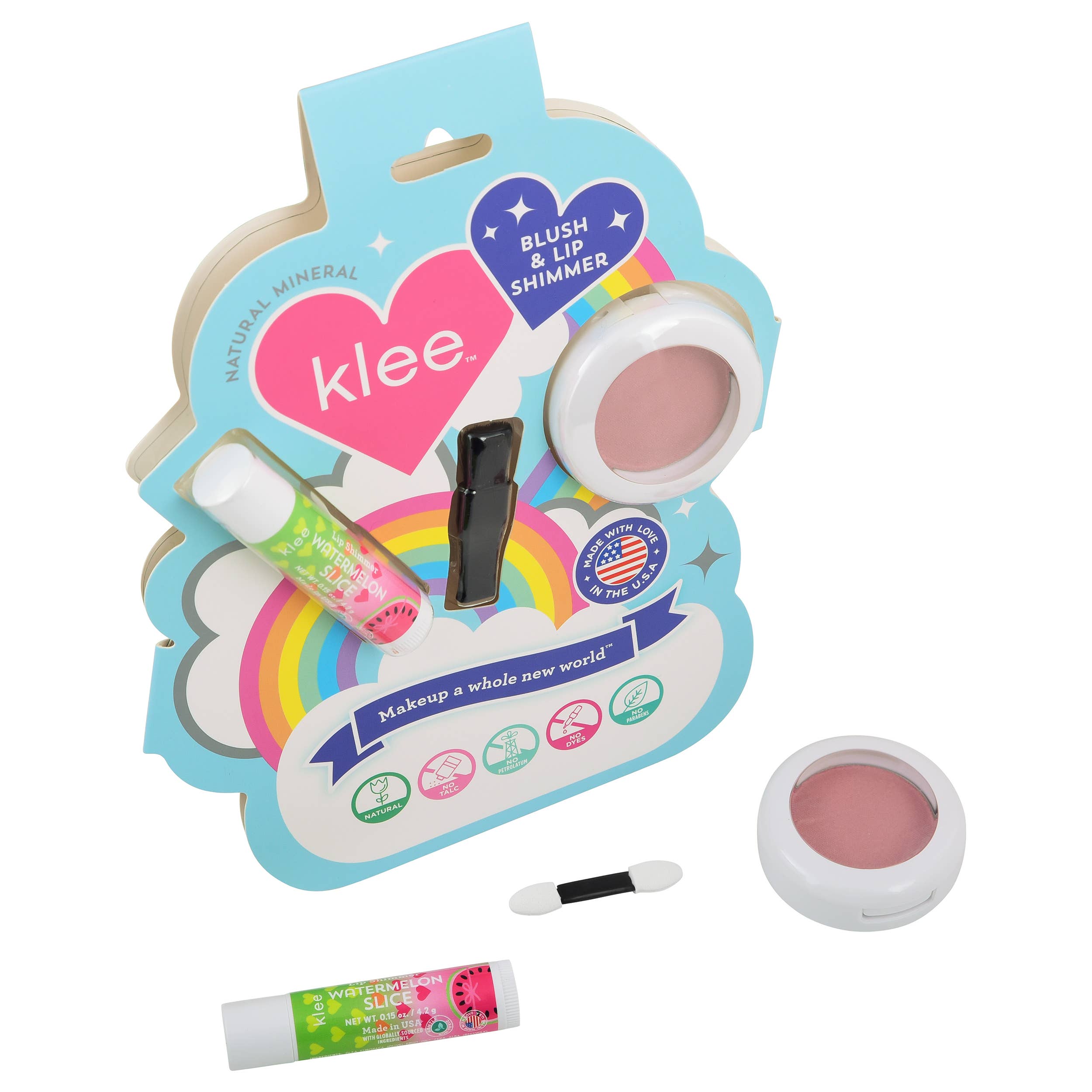 Klee Naturals – wholesale Kids make-up – Kids – Sugar Drop Glow - Blush and Lip Shimmer Set1