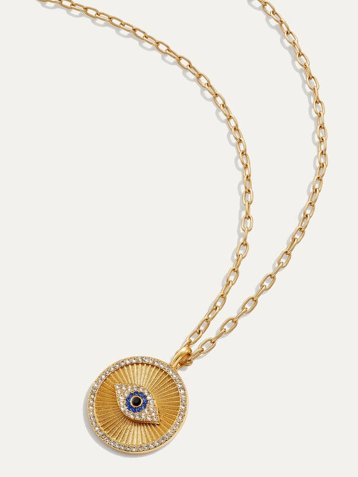 Evil Eye Medallion Necklace for wholesale by Stella & Dot