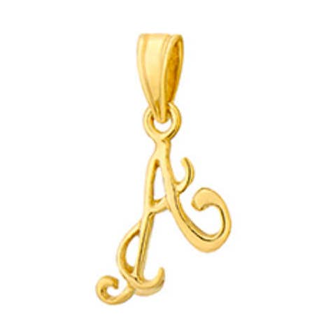 Petite Initial Charm Pendants for wholesale by Gold & Honey