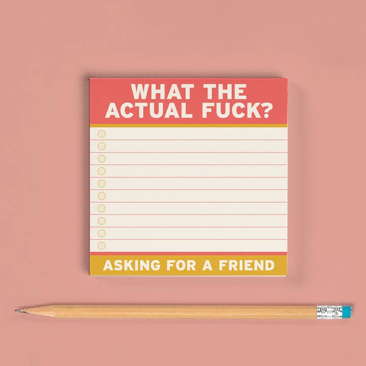 Knock Knock - Wholesale Sticky Notes - Actual Fuck Large Sticky Notes (4 x 4-inches)