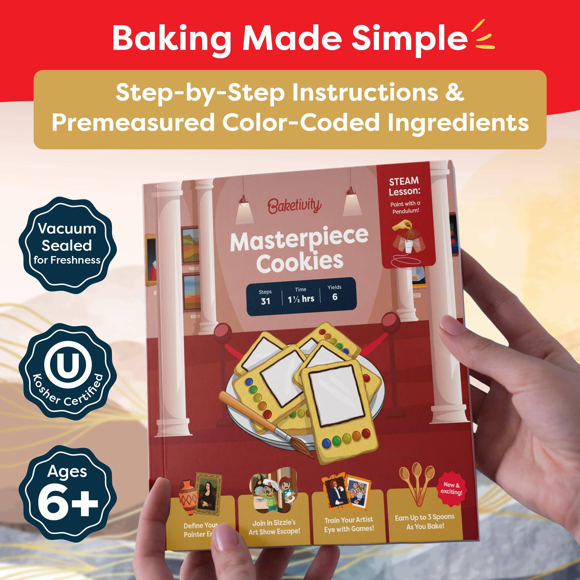 Baketivity Corp - Wholesale DIY Food Kit - Baketivity Masterpiece Cookies Kids Baking Kit2