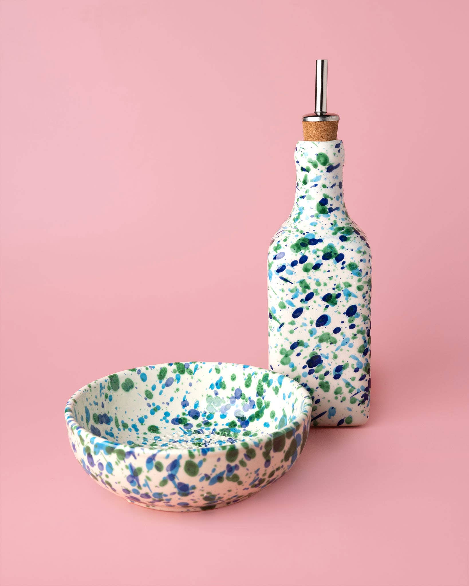 Alfar Tierra Cocida – Prato para servir por atacado – Conjunto de Pequeno-almoço de Cerâmica Azeiteira e Prato Ralador / CORAL4