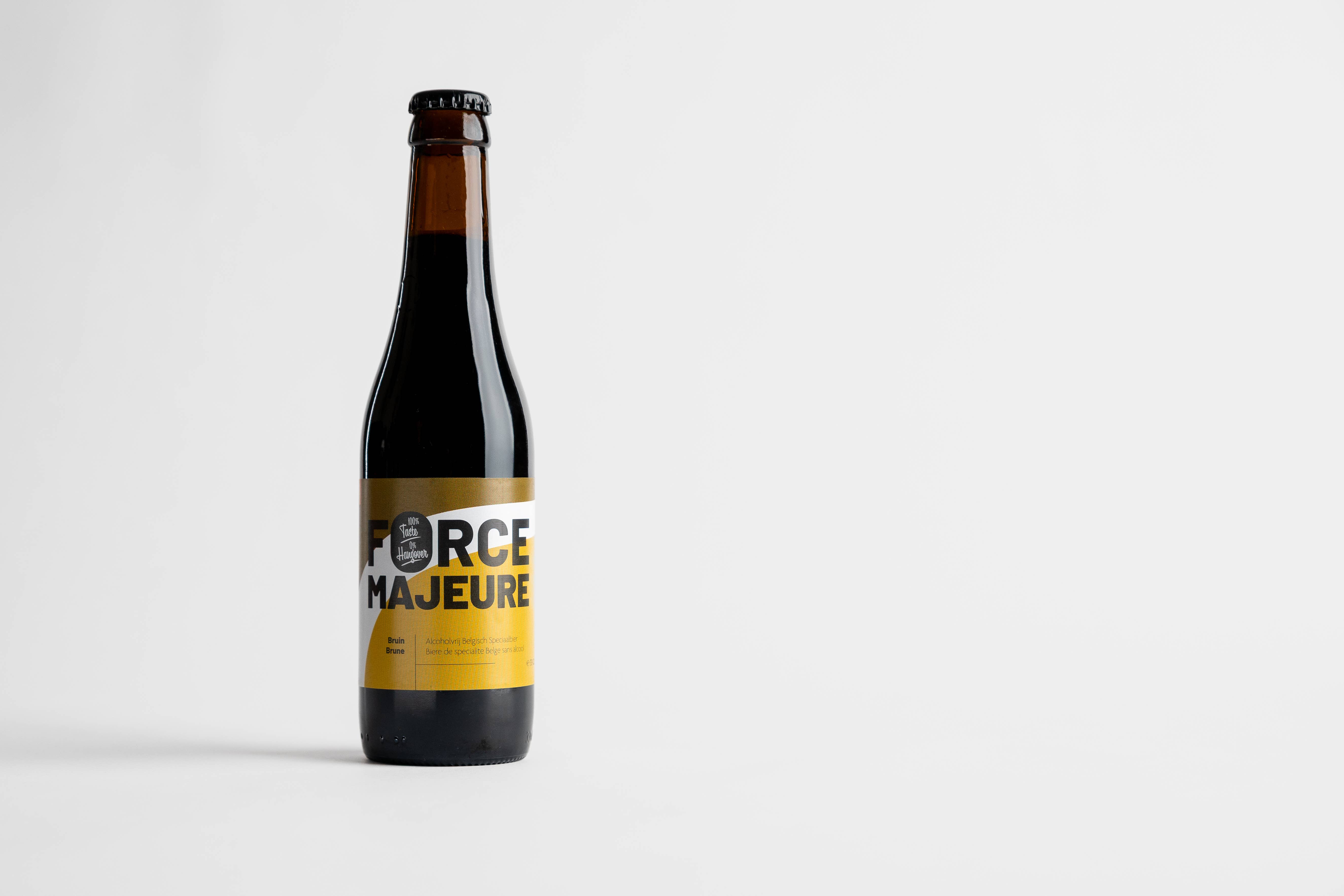 Force Majeure - Venta al por mayor Cerveza sin alcohol - Cerveza belga sin alcohol Bruin Force Majeure 24 veces2