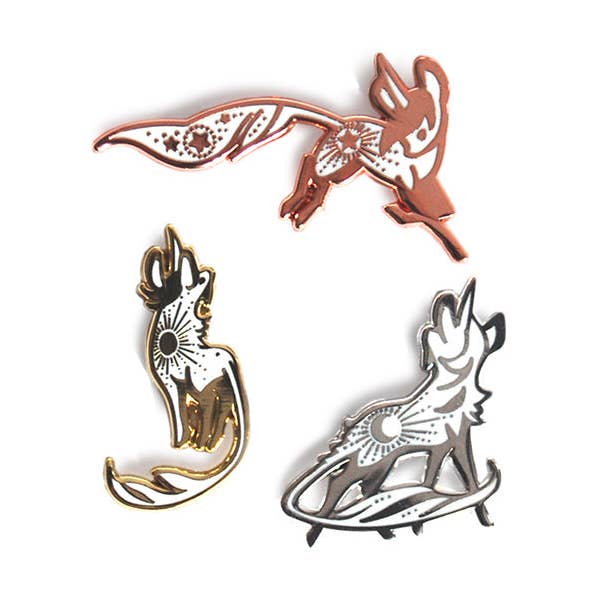 Ensemble de Pin's Licorne Astrale Chèvre-Corne pour la vente par Floral Frolic