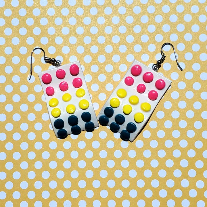 Kris's Kisses Kreations - Wholesale Dangle Earrings - Candy Button Earrings, 80's Earrings, Classic Earrings