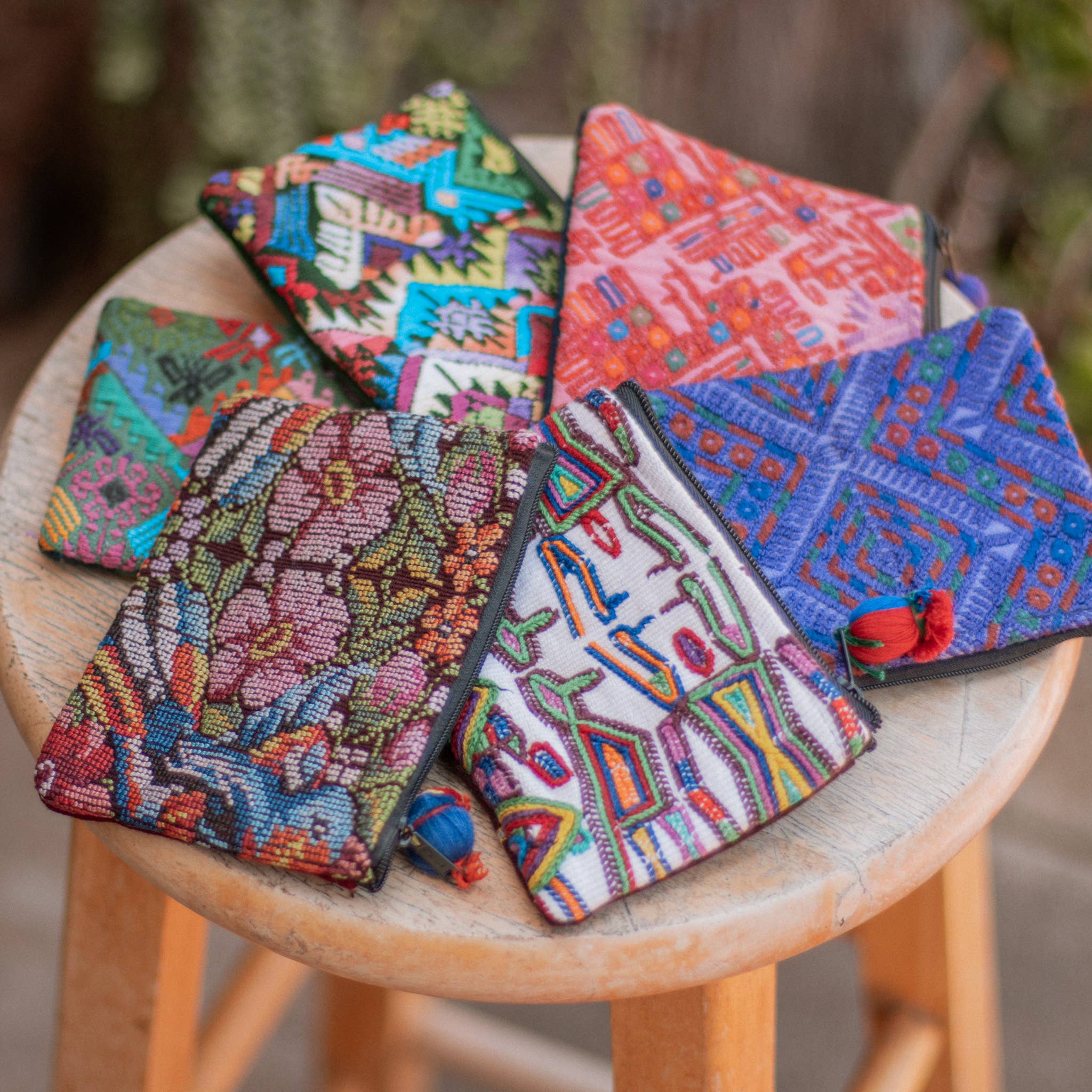 Tipico Tico - Wholesale Coin Purse - Women's - Guatemala Coin Pouch Made From Upcycled Textile Variety Pack0