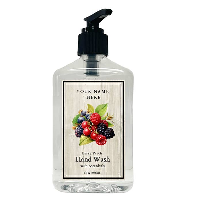 Customizable Farm Market Mixed Berry Hand Wash 8 oz for wholesale by Kiss Me in the Garden