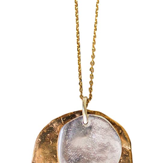 Collana con doppio disco Ibiza per la vendita all'ingrosso da parte di Karen Hallam Jewelry