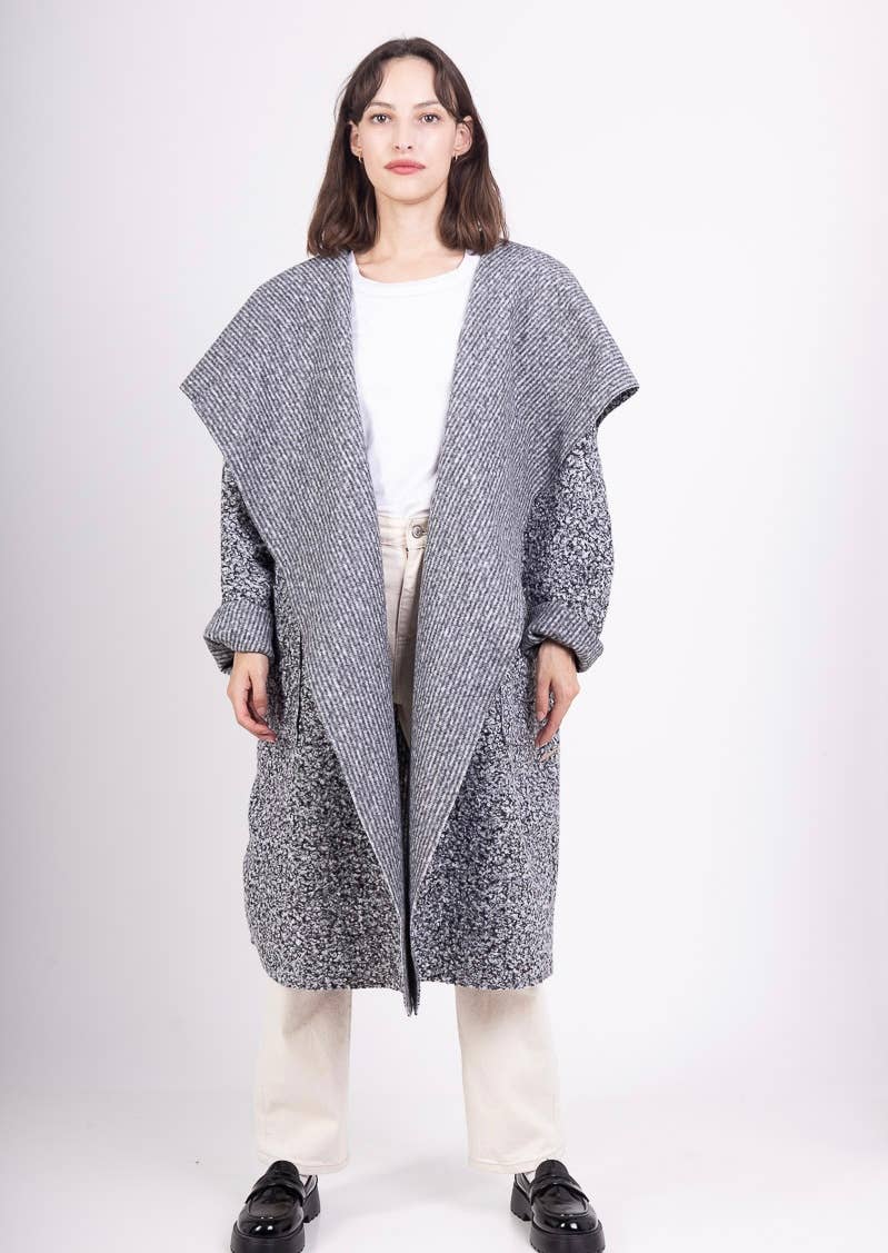 LINEN & COTTON HOUSE - Vente Manteau – femme - VESTE BOUCLETTE MATIERE RESPONSABLE + SIZE  35122 76