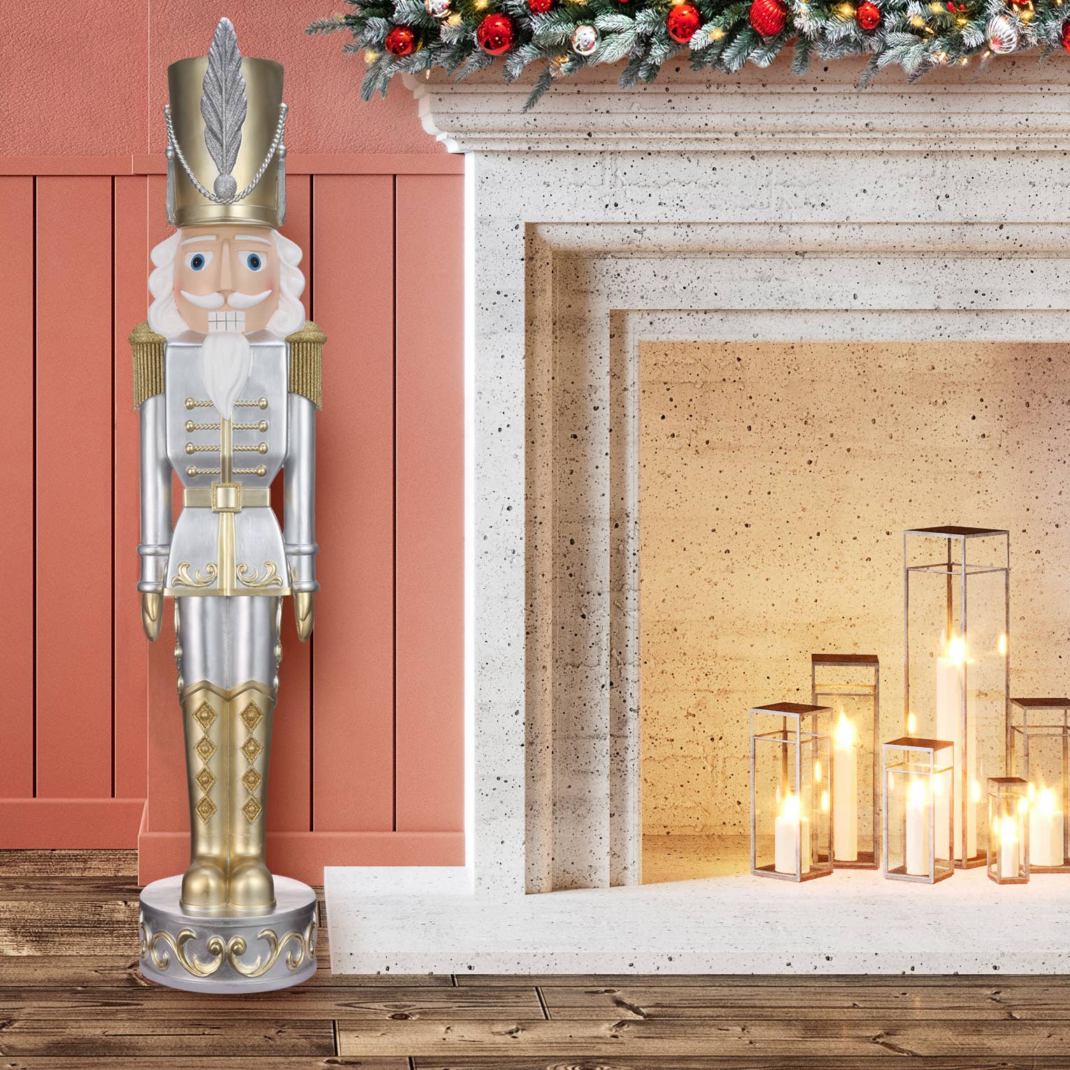 Haute Decor - Wholesale Holiday Nutcracker - 48 Inch Classic Gold/Silver Christmas Nutcracker2