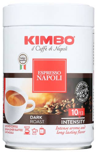 KeHE Distributors, LLC - Wholesale Ground Coffee - Kimbo Dark Roast Espresso Napoli Ground Coffee, 8.8 oz