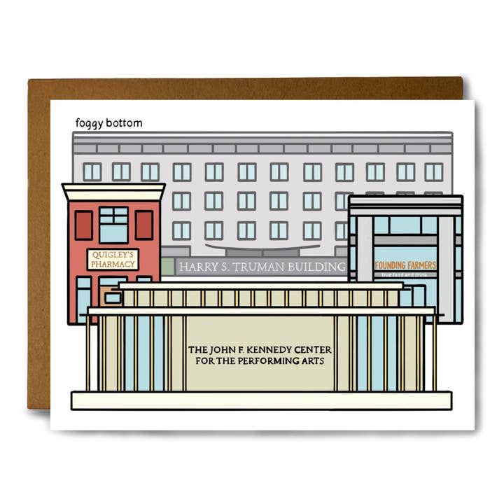 Foggy Bottom Card for wholesale by Found Paper LLC