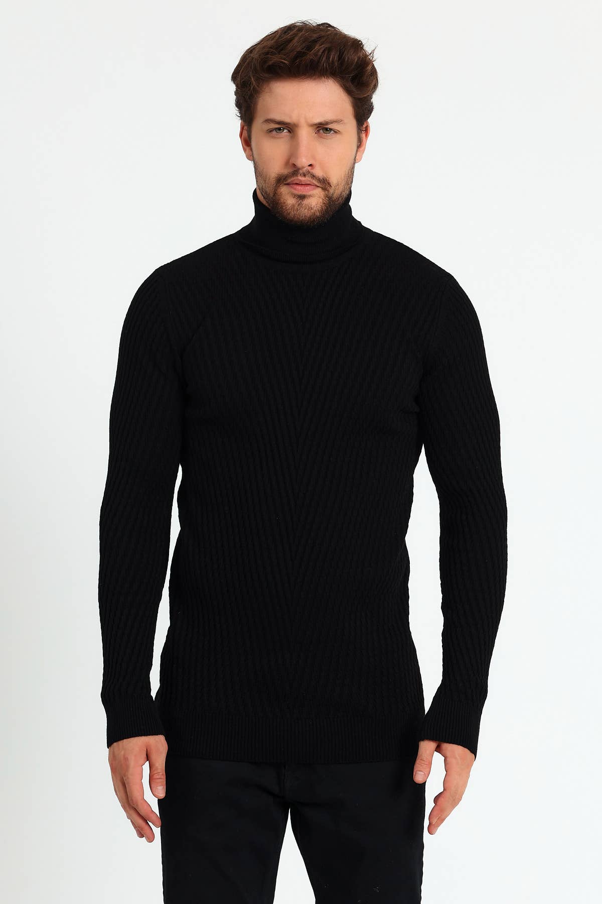 JU GROUP - Wholesale Knit Sweater - Men's - 1640 - MEN'S TURTLENECK SWEATER