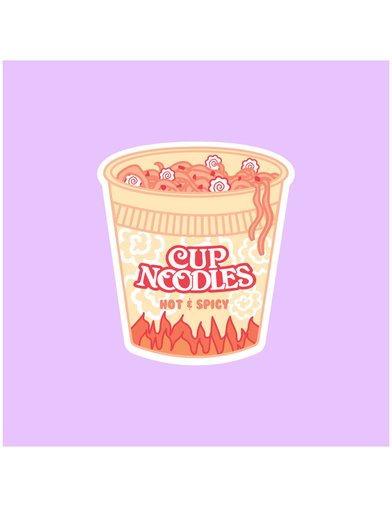Shadows of Sunshine - Wholesale Sticker - Cup Noodles Hot & Spicy Sticker
