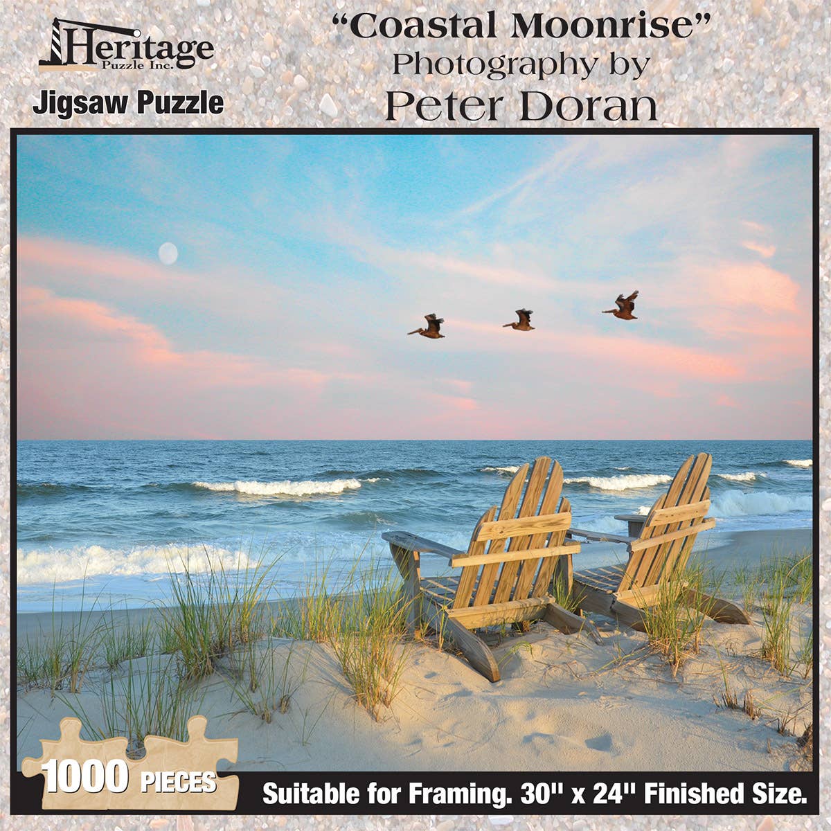 Heritage Puzzle - Wholesale Puzzle - Adult - Coastal Moonrise 1000 Piece  Puzzle1