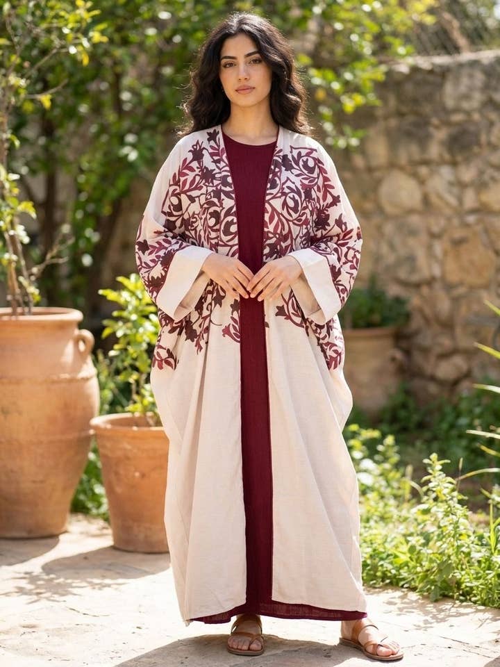 Insieme Abaya Sahra X388 per la vendita all'ingrosso da parte di White Icy