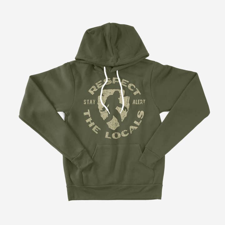 Respect The Locals Bigfoot Hoodie for wholesale by Squatchy
