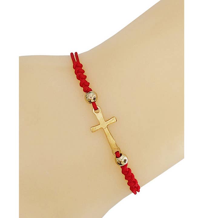 Cross Adjustable Thread Bracelet for wholesale by Atlas Fashion