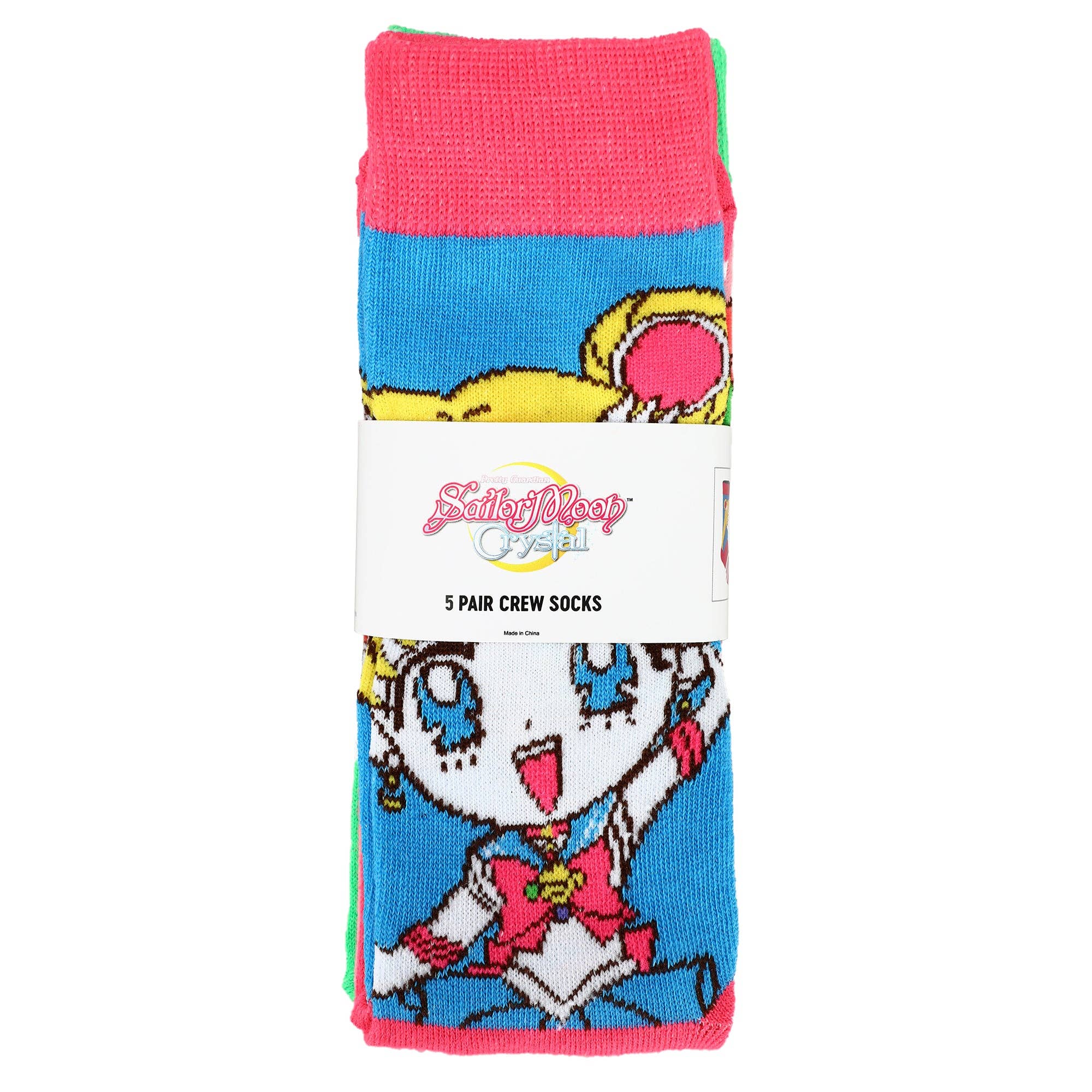 Bioworld Merchandising - Wholesale Socks - Men's - Sailor Moon Crystal Characters Men's 5-Pack Crew Socks6