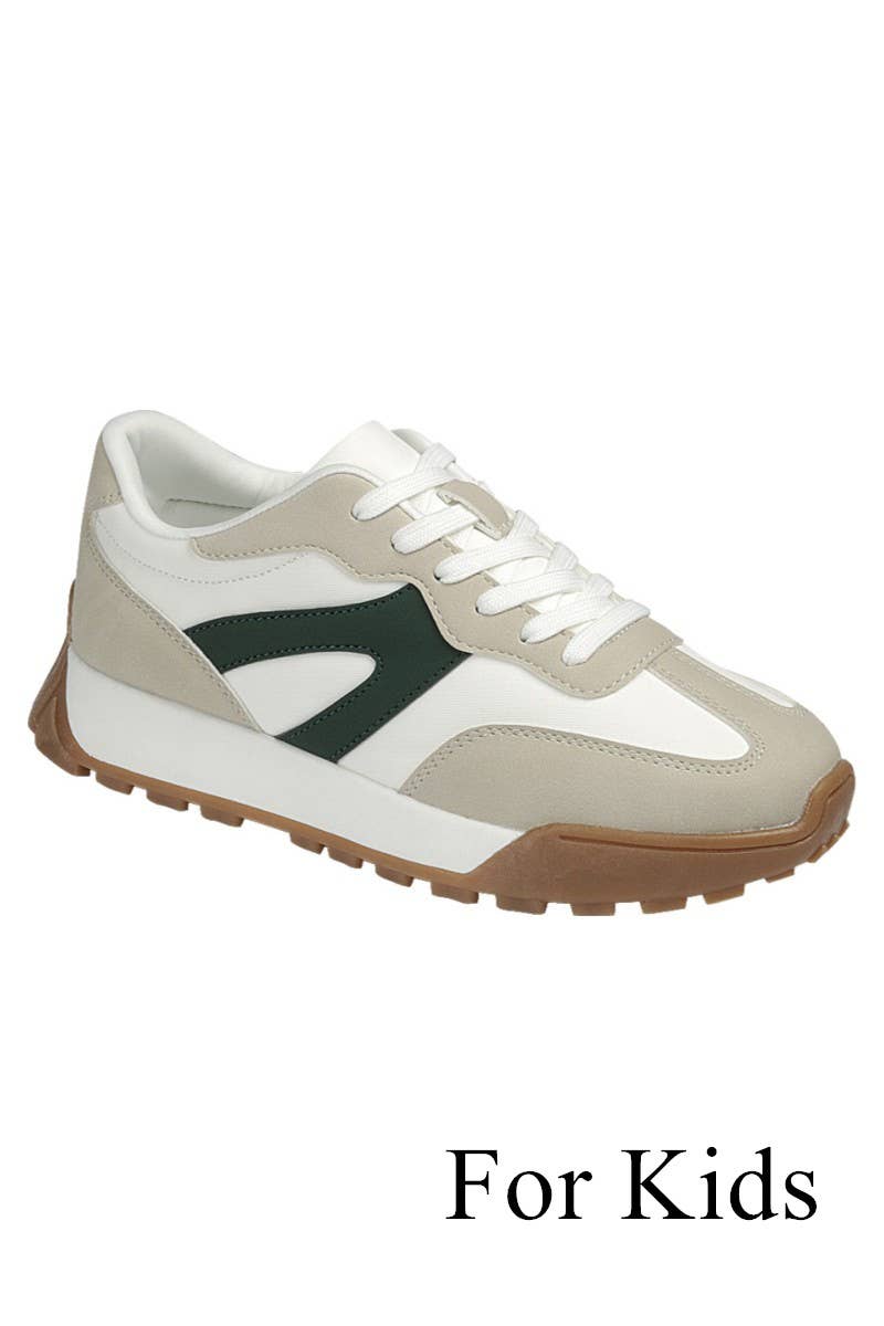 FASHION EMPORIO - Wholesale Lifestyle Sneakers - Kids - Kids Lace up Sneaker Shoes FL-ROUND-13K5