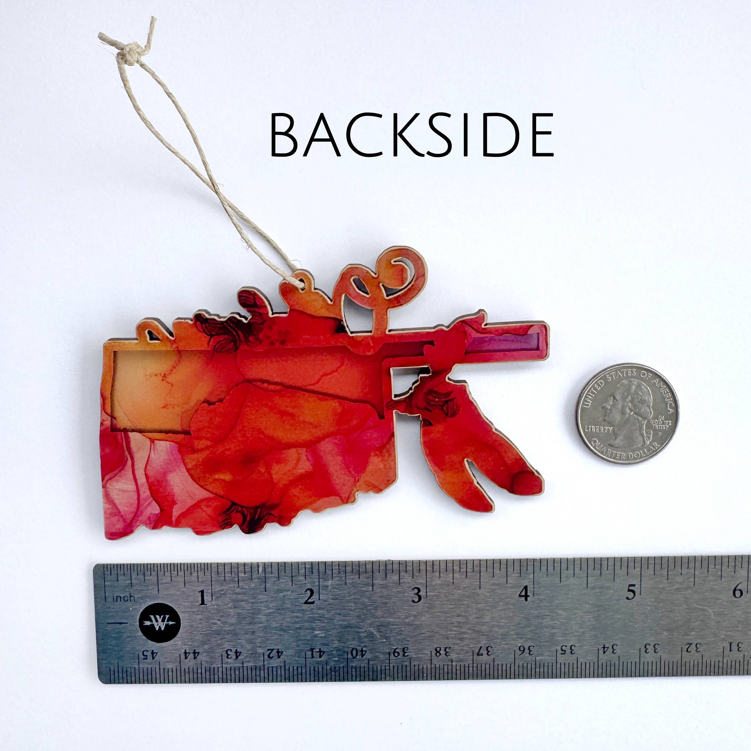 Art by Sharell - Wholesale Ornament Set - Oklahoma State Ornament, Bison Prairie Landscape Ornament 3