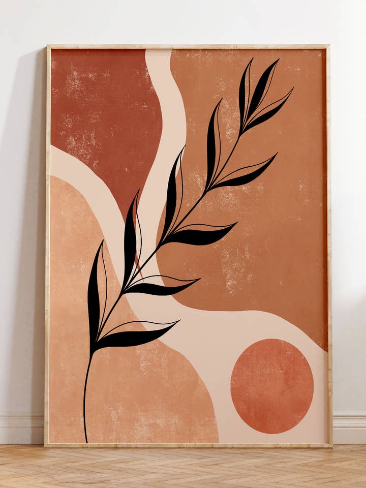 Black Leaf Art Print voor wholesale door Illustrations Its Funny Howww Inc