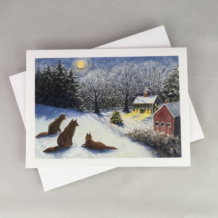 Woodfield Press – postal de Natal por atacado – #775 - Relógio Silencioso Notecard1