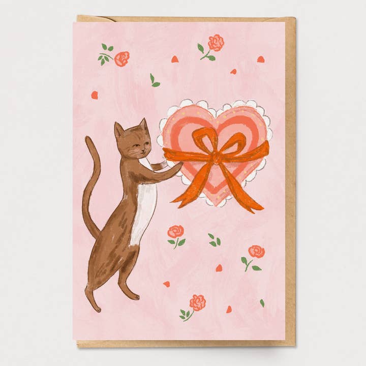 Cartão de Amor de Gato para o Dia dos Namorados por atacado de Ingrid Press