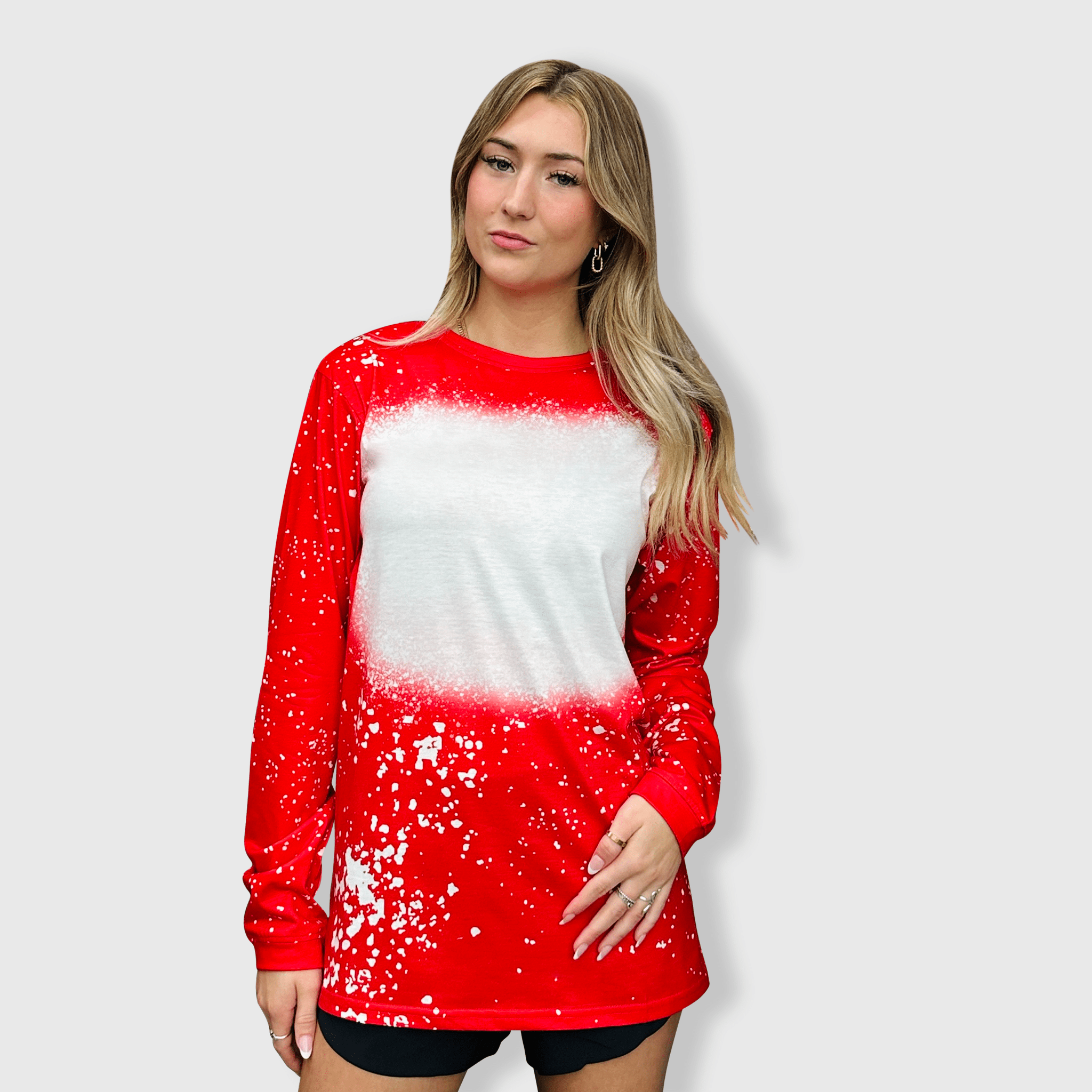 ILTEX Apparel - Wholesale T-Shirt - Women's - FAUX Bleached Long Sleeve Tee7